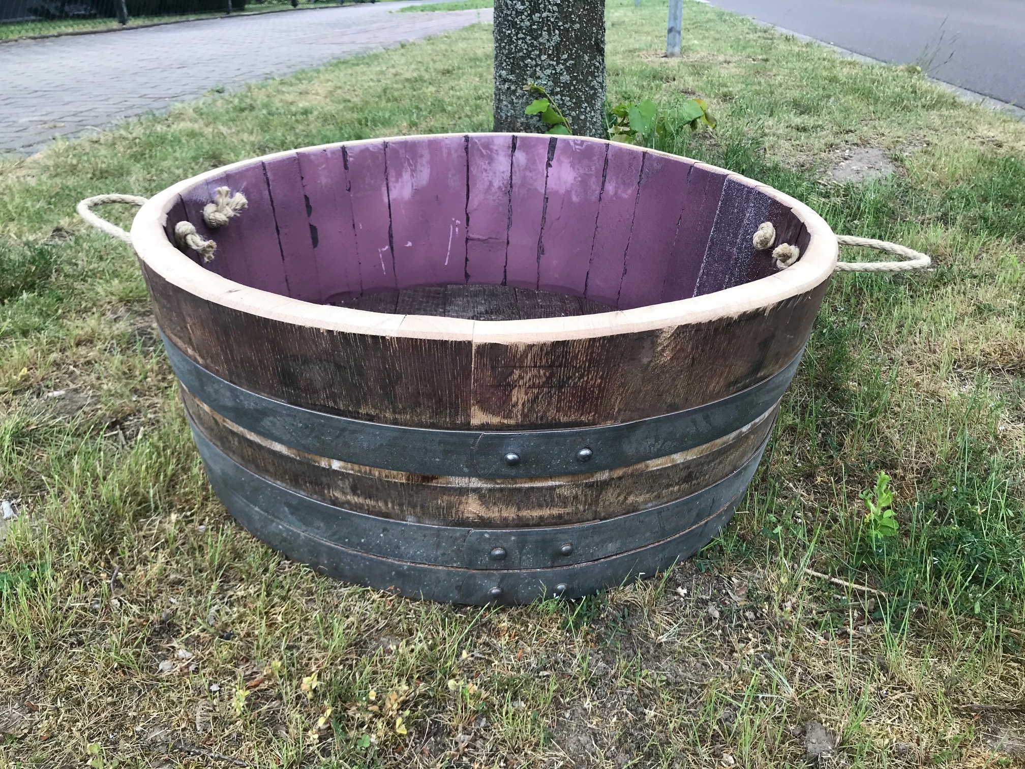 65 L Miniteich Pflantkübel mit Seilgriffen Pflanzenschale Regentonne