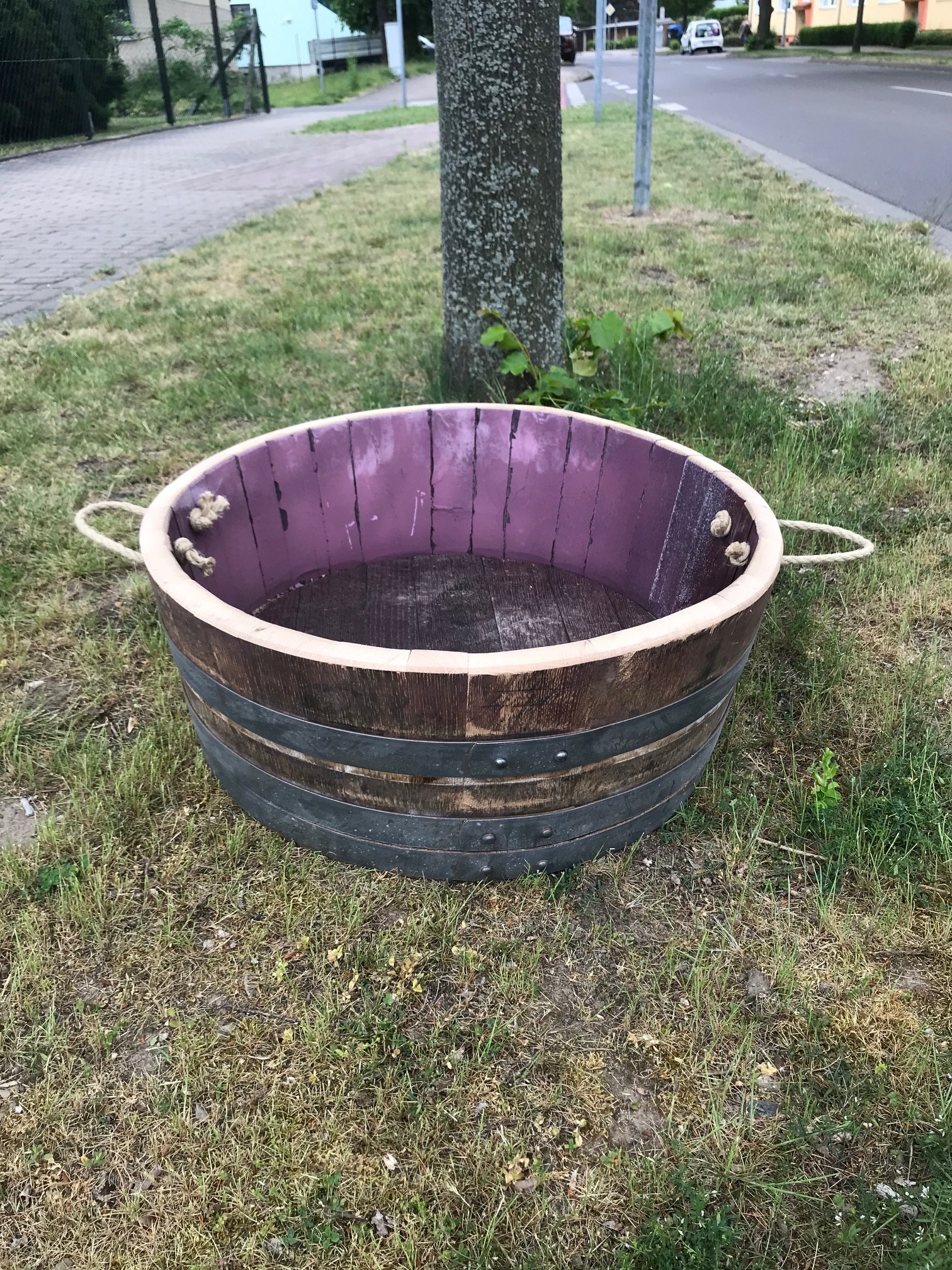 65 L Miniteich Pflantkübel mit Seilgriffen Pflanzenschale Regentonne