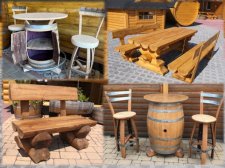 Rundbohlen & Fasssitzgarnituren