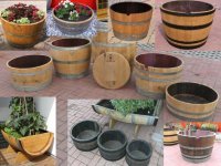 Blumenkbel aus gebr. Fssern