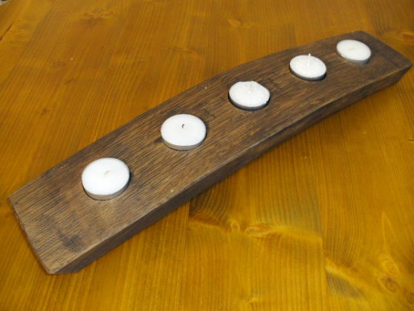 5er Fassdaubenlicht Kerzenstnder Kerzenleuchter Teelichthalter