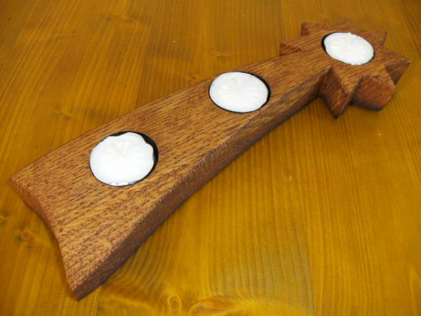 3er-Stern Fassdaubenlicht Kerzenstnder Teelichthalter