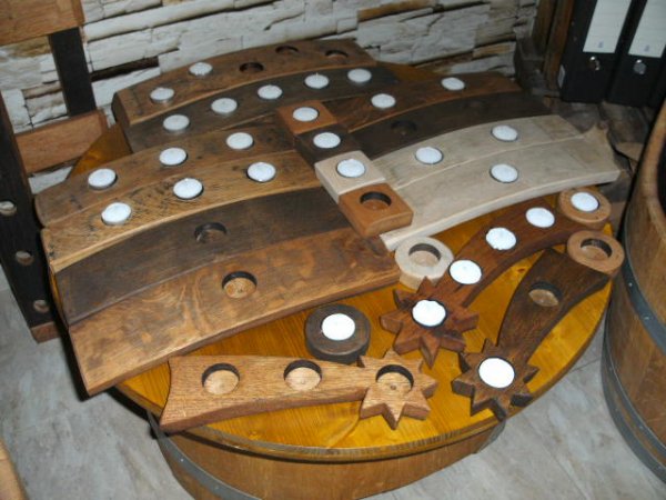 3er-Stern Fassdaubenlicht Kerzenstnder Teelichthalter