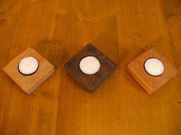 5er-Q Faßdaubenlicht Kerzenständer Kerzenleuchter Teelichthalter