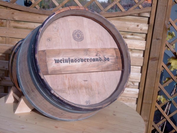 Fassfront 225LB D.60cm und 14cm Tiefe aus gebrauchtem Burgunder Eichenfass Weinfass Holzfass