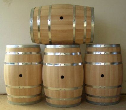 225 Liter-neues Holzfass - Barriquefass Eichenfass Weinfass Schnapsfass Brandfass Whiskyfass
