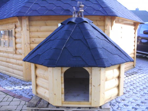8 Eck Hundehtte Hundehaus Hundeschlafplatz Tierhaus Hundekota