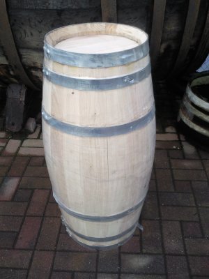 75 Liter Zigarrenfass, aus Kastanienholz H.79cm, D.43cm Fassvase Wasserfass Dekofass Holzfass
