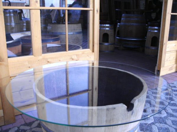 Glasplatte ESG, rund, Durchmesser 65 cm, klar, Strke 1  cm Fasstischplatte Tischplatte