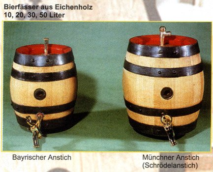 Bierfass 15 Liter aus massiven Eichenholz