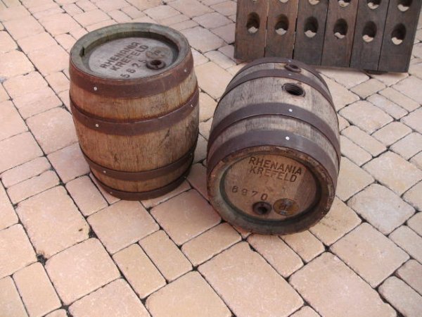 ca. 10 Liter rundes Bierfass gebrauchtes Eichenfass
