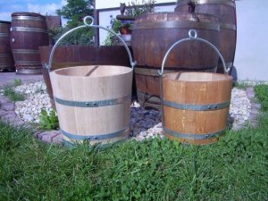 10 Liter Holzeimer aus Eichenholz, Wassereimer