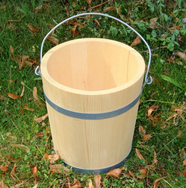 5 Liter Holzeimer aus Fichtenholz, Wassereimer