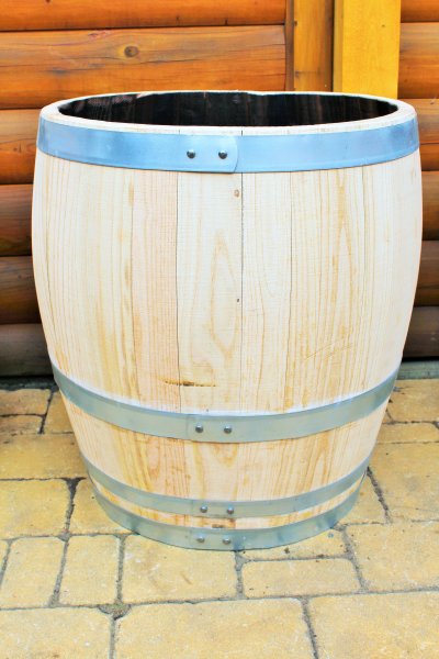 105 Liter Regentonne aus neuem Kastanieenholzfass Weinfass Wasserfass Holzfass Kastanienfass