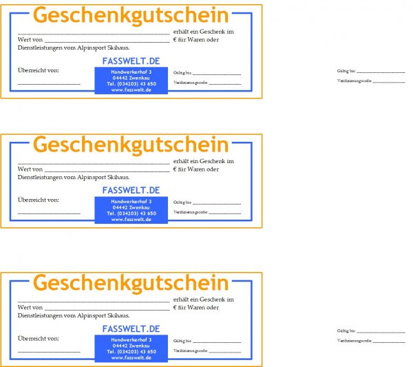 Gutschein im Wert von 200 EUR