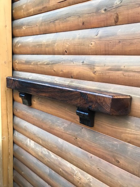 Kaminboard massiv mit L�nge 1m Fensterbank Zierboard Holzbalke