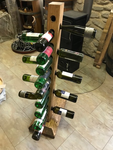 20-er Stock, originales Weinregal aus massivem Fichtenholz für 20 Flaschen