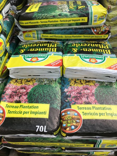 75-er ALL INKLUSIV Drainage - Set aus 20L Tonkugel + Trennvlies 75cm x 75cm+70L/2x40L Pflantzenerde fr alle Blumenkbel oder Pflanzkbel mit D. unten bis 45cm.