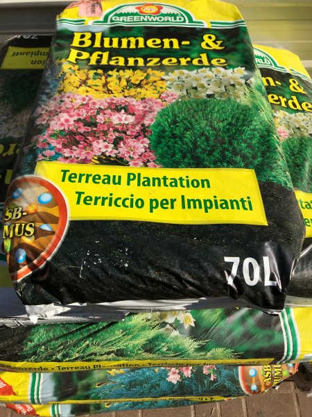 70L Pflanzenerde fr alle Blumenkbel oder Pflanzkbel