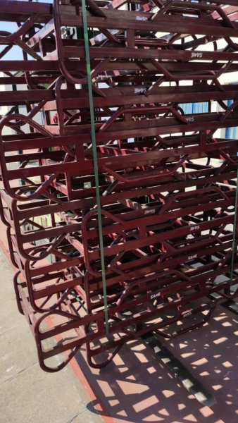 2 x 225L  Barrique Fasslagerbock - gebraucht 1-lagig aus Stahl stapelbar
