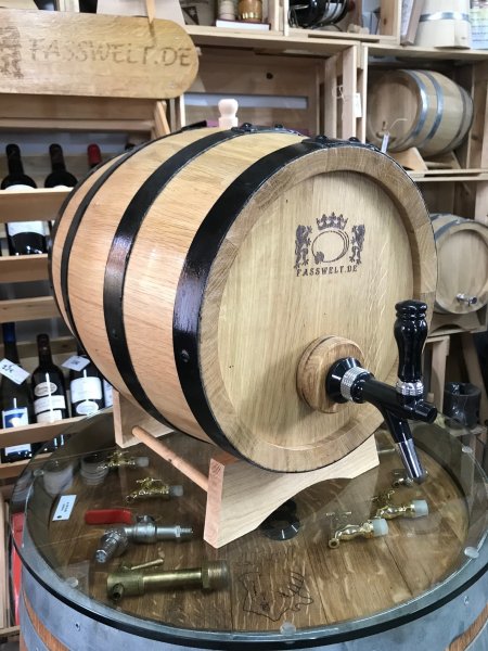 10 Liter Bag in Box - Fass  mit Logo auch fr 3-, 5-L bibs, Eichenfass, Weinfass Brandfass Schnapsfass Whiskyfass