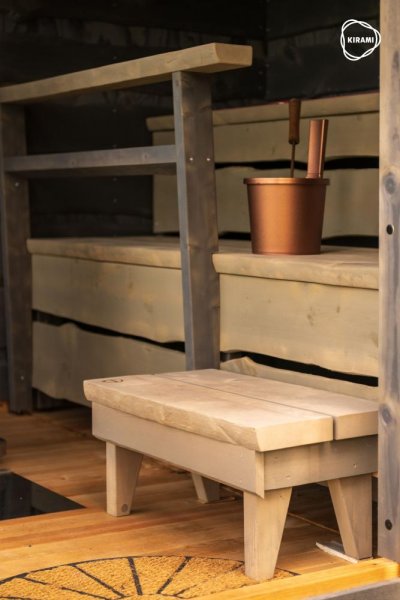 ORIGINAL FINVISON Außensauna Gertensauna Holzsauna Sauna mit Elektro / Holzbefeuerung vormontiert