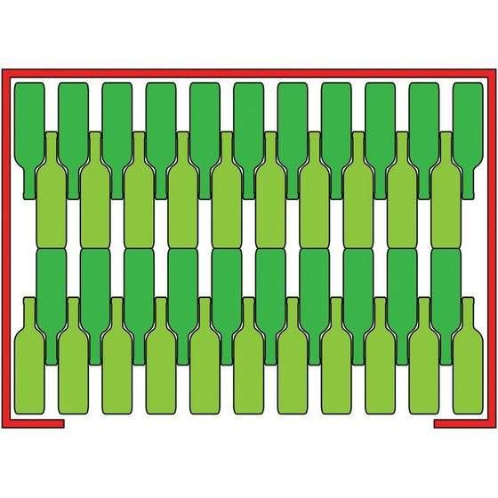 P880 GITTERBOX FR 704 liegende / 606 stehende WEINFLASCHEN 127X90XH.110cm aus Feuerverzinktem Stahl stapelbar
