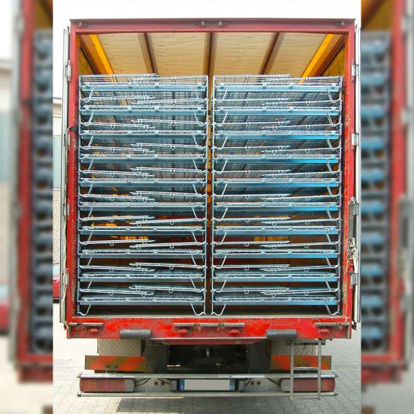 CARGO-80 GITTERBOX FR 433 liegende WEINFLASCHEN 119X79XH.91,5cm aus Feuerverzinktem Stahl stapelbar