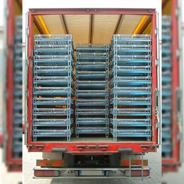 CARGO-80 GITTERBOX FR 433 liegende WEINFLASCHEN 119X79XH.91,5cm aus Feuerverzinktem Stahl stapelbar
