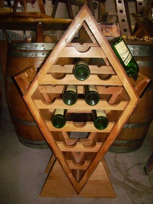 Weinregal WEINSTERN für 18 Flaschen aus massivem Eichenholz