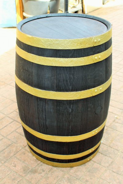 190 Liter rundes Bourbon Whisky gebrauchtes Eichenfass Höhe 90cm D.65cm