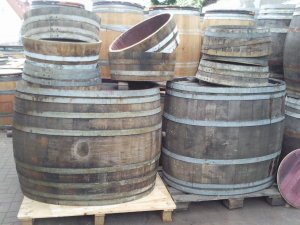 600 Liter ovales gebrauchtes Barrique-Eichenfass