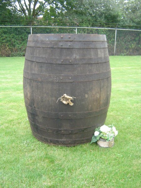 500 Liter Fassregentonne aus gebrauchtem Eichenfass Whiskyfass Holzfass Wasserfass Rumfass Fass