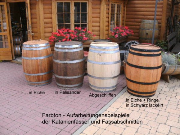 150 Liter Kastanienholzfass neues Holzfass H.79cm, D.57cm Weinfass Wasserfass
