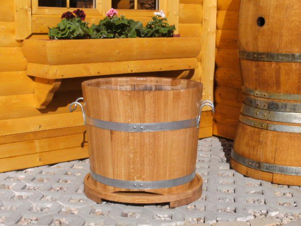 BKE55 Pflanzkbel neu aus Eichenholz mit D. von 55cm, winterfest