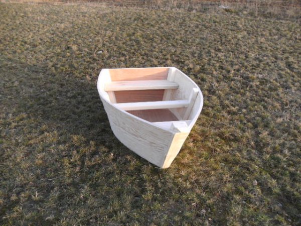 NORDIKA-15 Holzboot Designboot als Garten-Dekoration