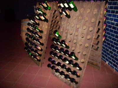 120er Champagner Rüttelbrett als Dreieck, Rüttelpult, Weinregal