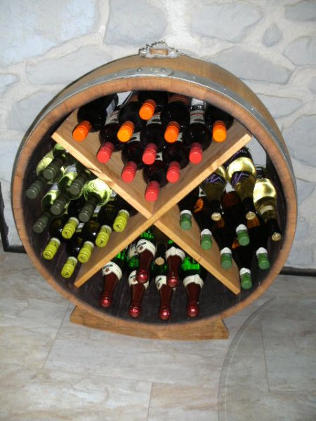 Bacchus-X Weinregal für bis zu 52 Flaschen aus Eichenholzfass