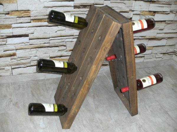 30er Weinbrett Dreieck, Rttelbrett Rttelpult Weinregal FL-Rega