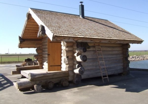 Kelosauna mit 15,5m Grundflche Gartensauna Saunahaus