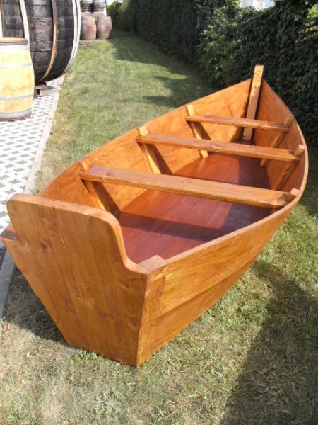 NORDIKA-40 Holzboot Designboot als Garten-Dekoration