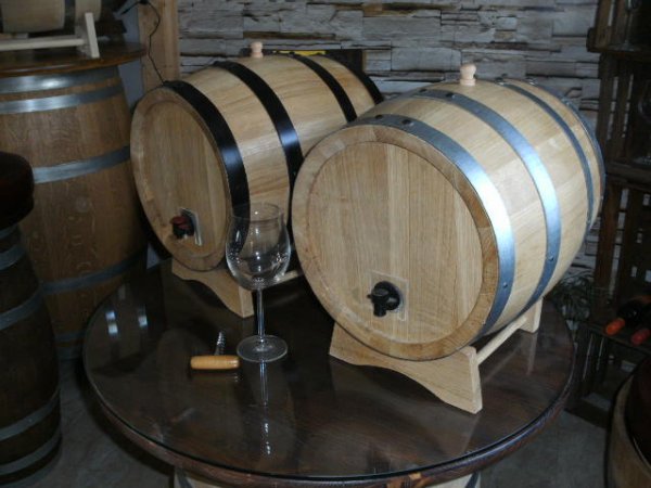 3 Liter Bag in Box - Fass rund, Eichenfass, Weinfass, Holzfass, Saftfass, Schnapsfass, Likrfass, Brandfass