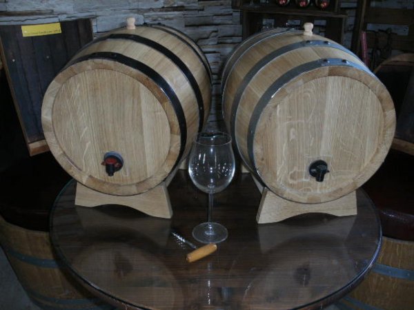 3 Liter Bag in Box - Fass rund, Eichenfass, Weinfass, Holzfass, Saftfass, Schnapsfass, Likrfass, Brandfass