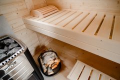 9,6 m² Sauna Pod  Holzsauna mit Vorraum und 6Kw Elektroofen Saunahaus Gartensauna Gartenhaus Holzhaus