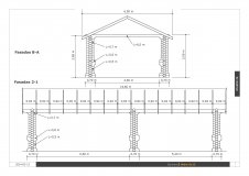 RBP14,6x6m Hhe 2,7-3m Rundbohlen Pavillon Gartenpavillon Carport Garage aus Massivholz 20cm Baumstmmen