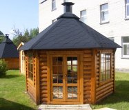 Garten-Pavillon 9,2m mit Grill Grillhaus Partyhaus Partyhtte