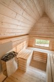 GKF165ES16,5 m2 Grillkota für ca. 14 Personen mit Sauna - Erweiterungsanbau 4,3m²