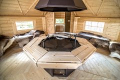 GKF165ES16,5 m2 Grillkota für ca. 14 Personen mit Sauna - Erweiterungsanbau 4,3m²
