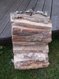 45kg getrocknetes Birken Brennholz Kaminholz Anfeuerholz Briketts Pellets Buche Birke volle Paletten