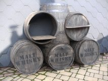 190L BOURBON Whiskyfass Tisch-Bar - Kombination Höhe ca. 140cm Breite ca. 195cm Eichenfassbar